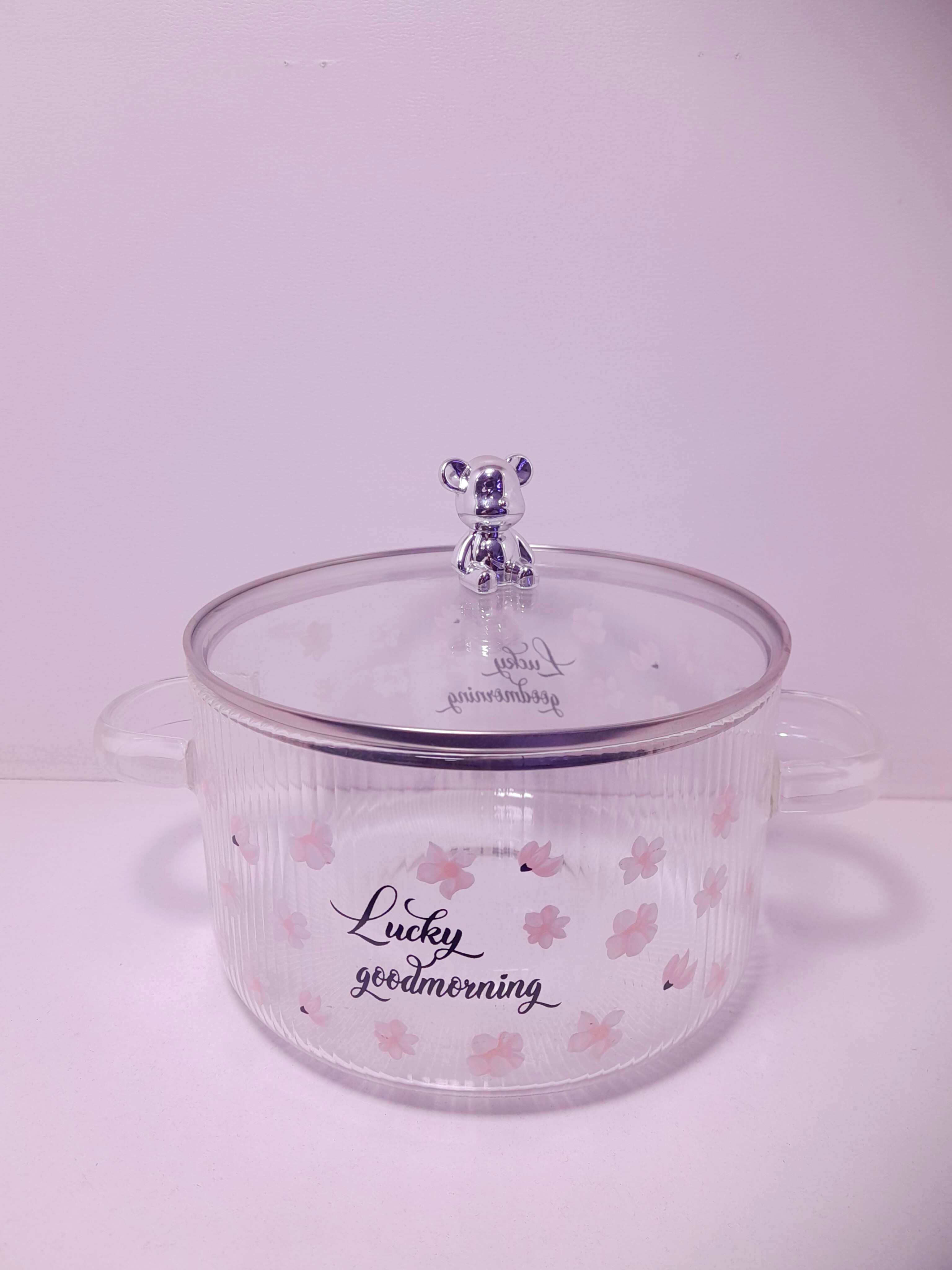 قابلمه پیرکس ۱۸۰۰ میلی لیتر گلدار