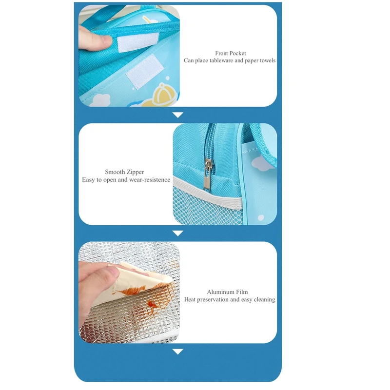 کیف ظرف غذا طرح خرسی عایق دار