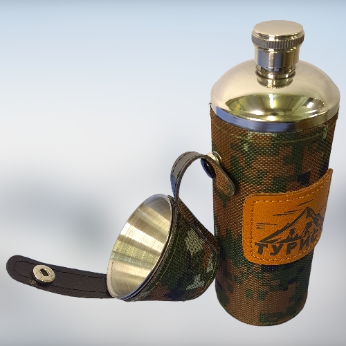 قمقمه استیل استوانه ای طرح ارتشی دو شات