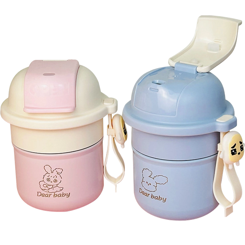 فلاسک و ظرف غذای استیل ۳۱۶ کودک طرح Dear Baby مدل T.BOX – ظرفیت ۵۵۰ میلی‌لیتر 🍼