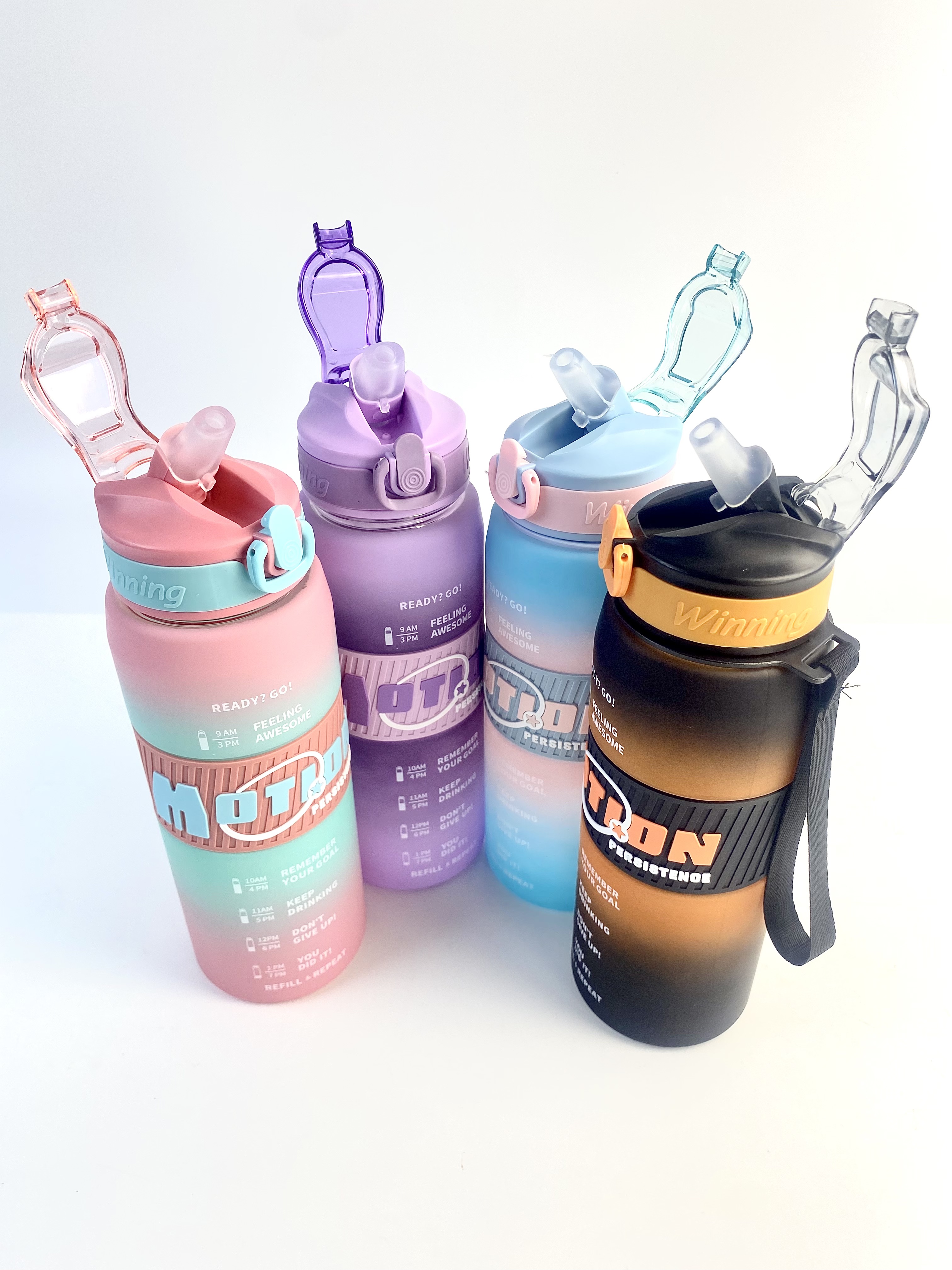 قمقمه اسپرت تایم‌دار Motion دور سیلیکنی نی دار با ظرفیت ۱۰۰۰ میل