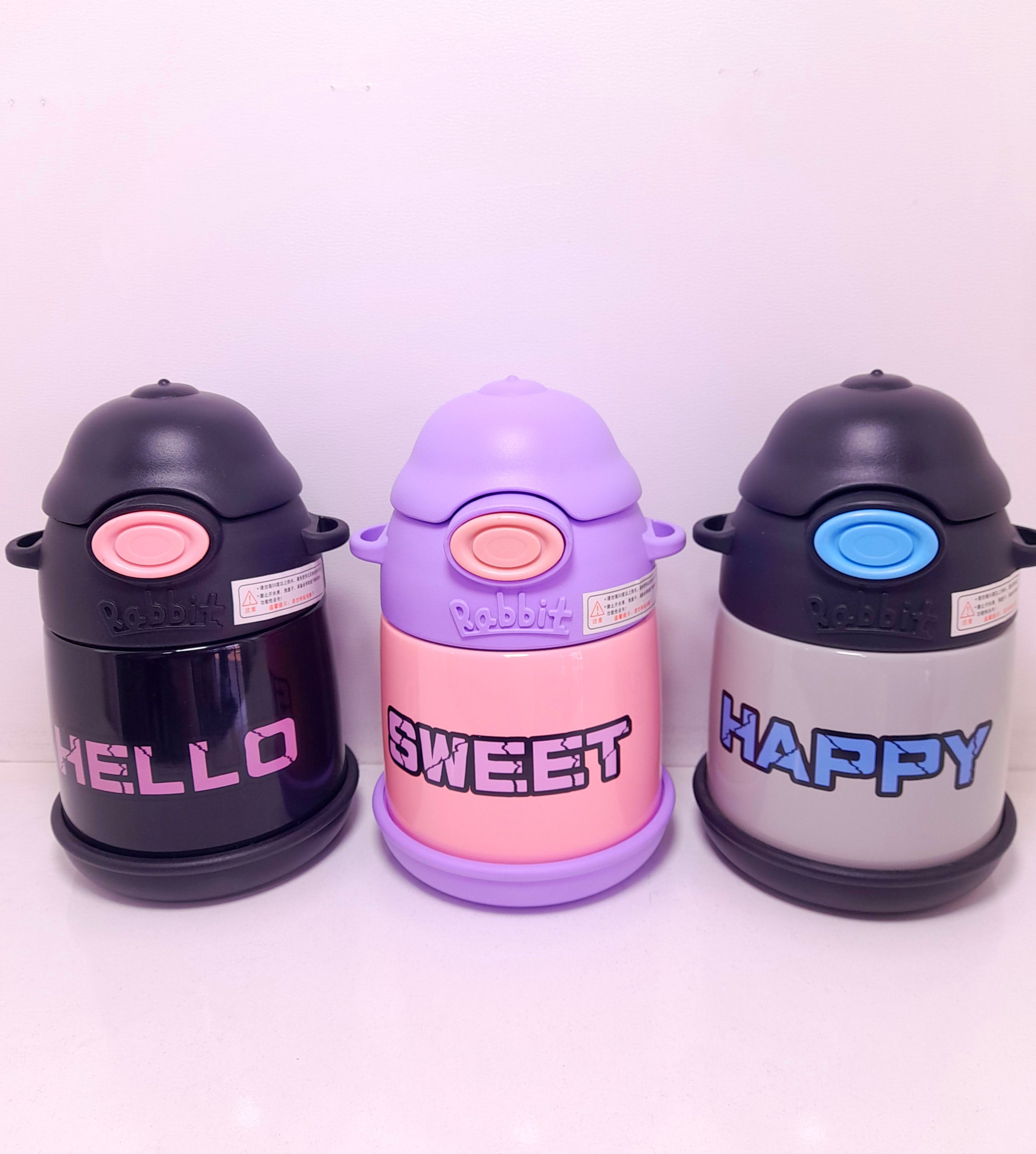 قمقمه استیل ۳۱۶ نی‌دار سیلیکونی بنددار کودکانه T.box – حجم ۵۰۰ میل