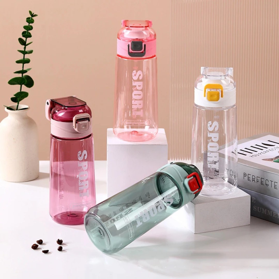 قمقمه اسپرت آکرولیک شفاف صافی‌دار ۵۰۰ میل