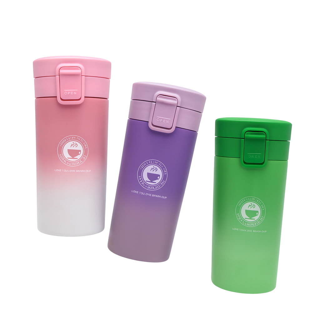 تراول ماگ پاستیلی دورنگ آسان‌نوش قفل‌دار – ۳۸۰ میلی‌لیتر