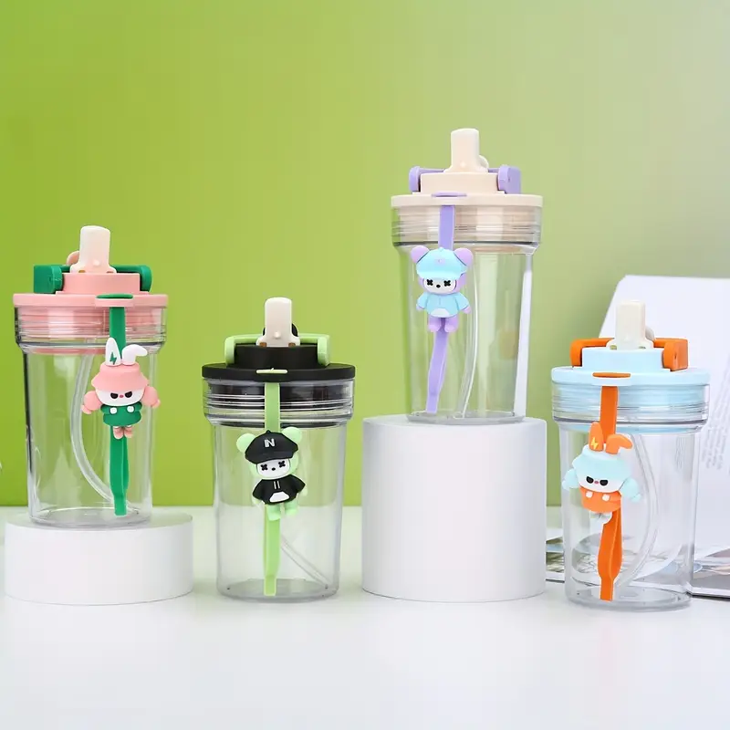 قمقمه لیوانی دومنظوره آکرولیکی آویزدار ۴۸۰ میلی‌لیتر