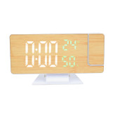 ساعت رومیزی دیجیتال پروژکتوردار طرح بامبو مدل DS-5718LW