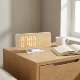 ساعت رومیزی دیجیتال پروژکتوردار طرح بامبو مدل DS-5718LW