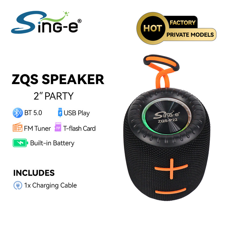 اسپیکر بلوتوثی قابل حمل SING-E مدل ZQS-P22
