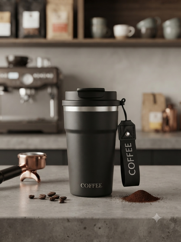 تراول ماگ Coffee دوحالته استیل ۳۱۶ حجم ۳۵۰ میلیلیتر