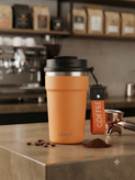 تراول ماگ Coffee دوحالته استیل ۳۱۶ حجم ۳۵۰ میلیلیتر